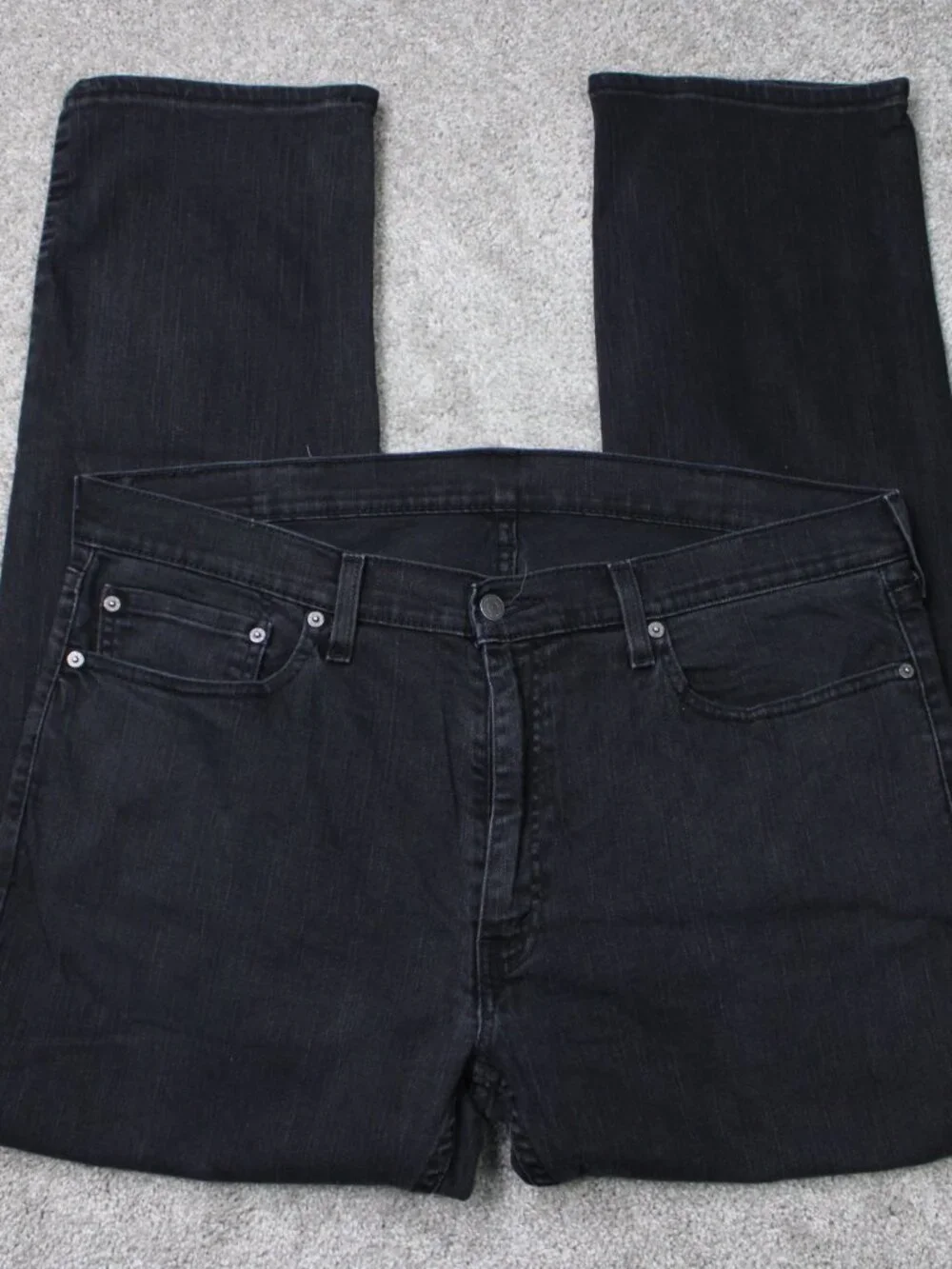 Levi's 559 Jeans Mens 38x32 Black Relaxed Straight Leg 5-Pocket Stretch Denim